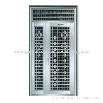 Steel Security Door with Cold-rolled Steel Leaf and Frame, Welcome Customizations